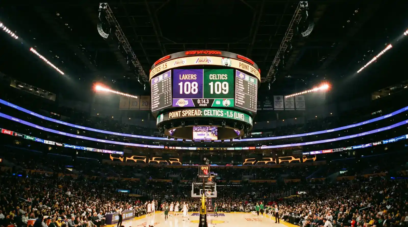 Explicação do spread e handicap de pontos na NBA com exemplos práticos de apostas